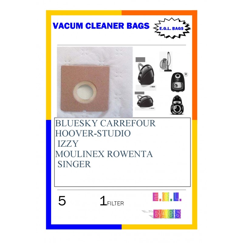  Vacuum cleaner bags for HOOVER STUDIO 5pieces+1filter