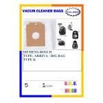 Vacuum cleaner bags for SIEMENS BOSCH BIG BAG ARRIVA TYP.K   5pieces+1filter