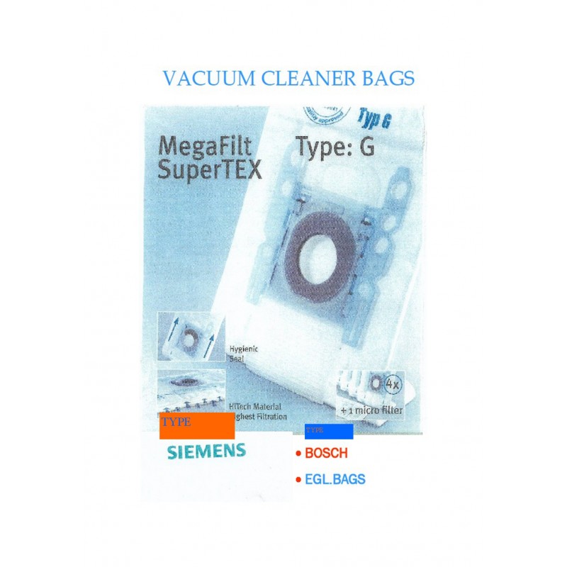  Vacuum cleaner bags for SIEMENS BOSCH TYP.G COPY 4pieces+1filter