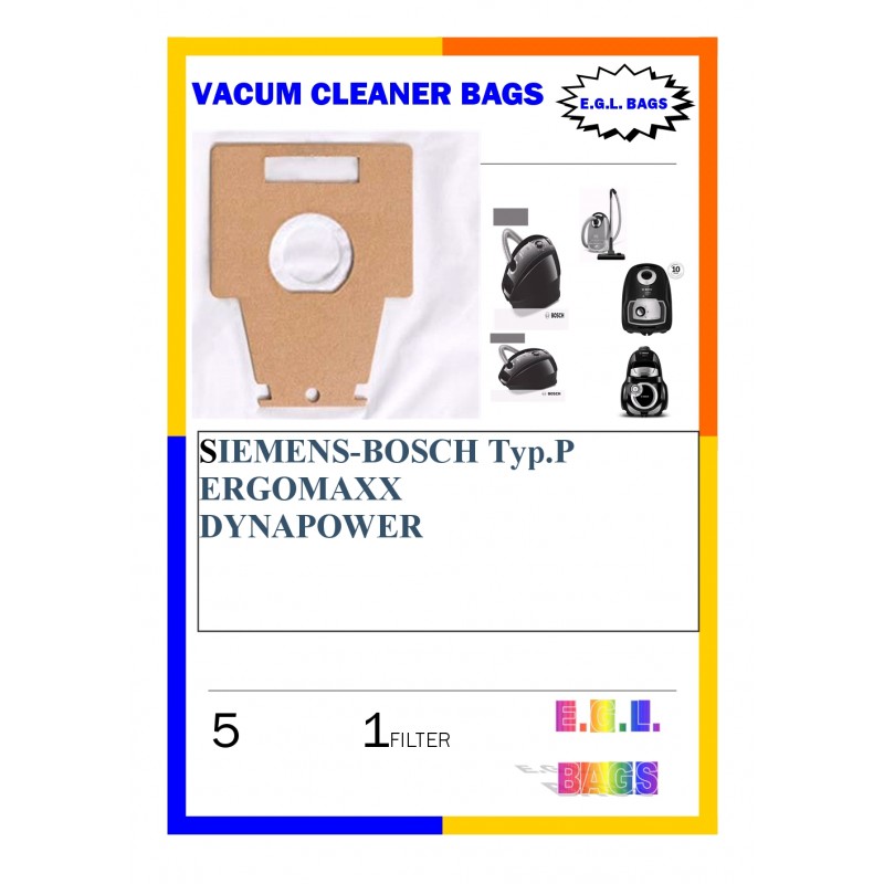  Vacuum cleaner bags for SIEMENS BOSCH TYP.P 5pieces+1filter
